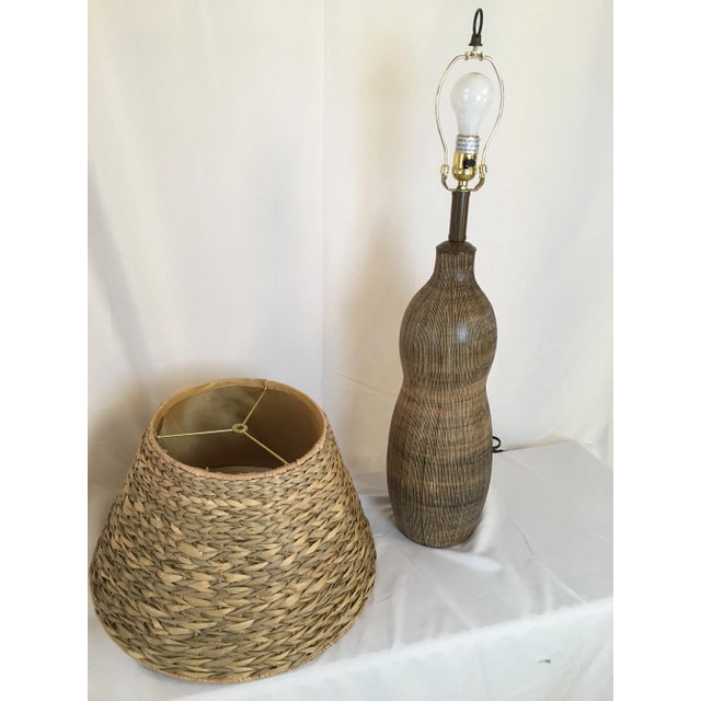 Ceramic 1960s Organic Free Form Pottery Table Lamp For Sale - Image 7 of 10