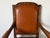 Vintage French Louis XVI Style Carved Wood & Brown Leather Armchair For Sale - Image 10 of 12