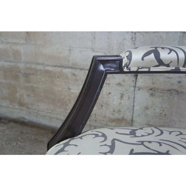 2 Brunschwig Fils French Louis XVI Library Club Modern Fauteuil Arm Chairs For Sale - Image 9 of 13