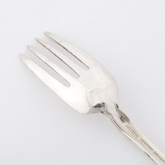 Silver Tiffany and Co. Sterling Silver Winthrop Pattern Dessert Fork For Sale - Image 8 of 9
