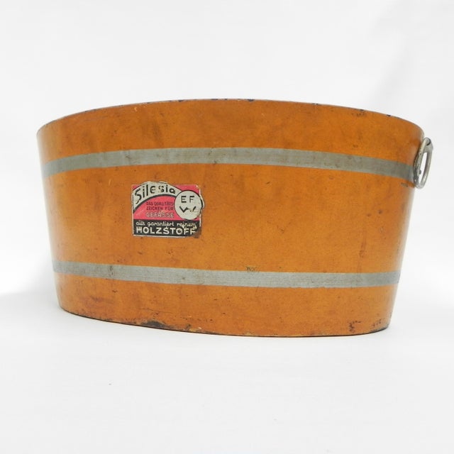 Industrial Vintage Washbasin in Wood, 1920s For Sale - Image 3 of 17