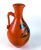 Vintage Poppy Red Hand Artisan Made Pottery Vase Signed For Sale In Portland, ME - Image 6 of 13
