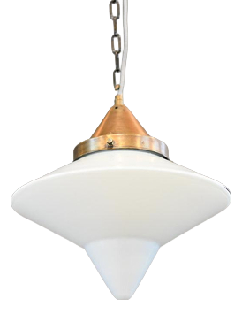 Opaline Glass Pendant Light from Dr Ing Schneider & Co.