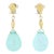 Chalcedony Briolette Teardrop Earrings 18k Yellow Gold Dangle Nordstrom - 2 Pieces For Sale