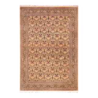 Shabby Chic Hamjolie Pak-Persian Gold/Green Wool Rug - 9'1'' X 12'2'' For Sale