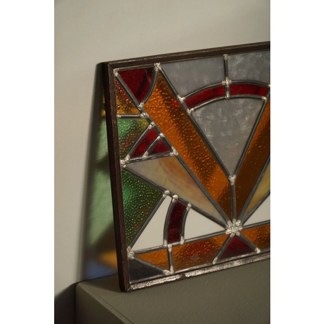 Art Deco Scandinavian Colored Glass Wall Art, 1930s For Sale - Image 4 of 7
