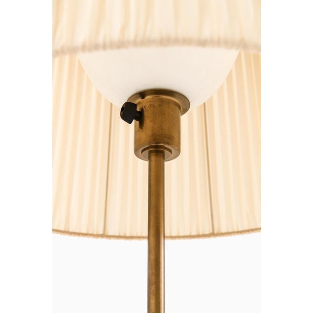 Floor Lamp in Brass and Leather by Harald Notini, 1940s For Sale - Image 4 of 9