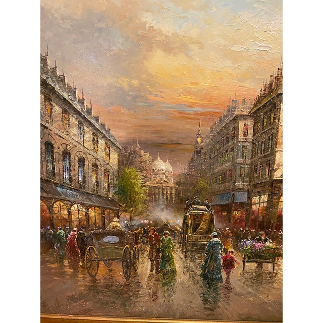 Mid 20th Century Large Oil Painting in the Manner of Édouard-Leon Cortes, Paris France For Sale - Image 12 of 13