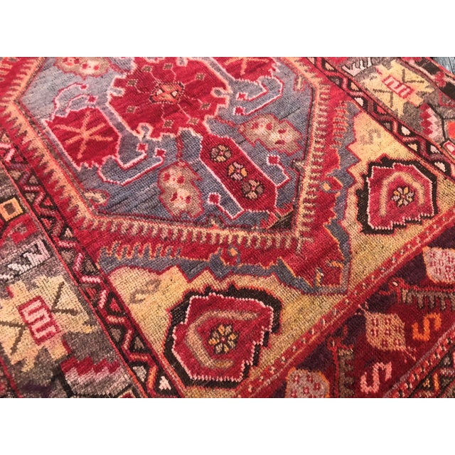 Vintage Turkish Rug Tribal Medallion Design | 3’3” X 4’10” For Sale In Houston - Image 6 of 6