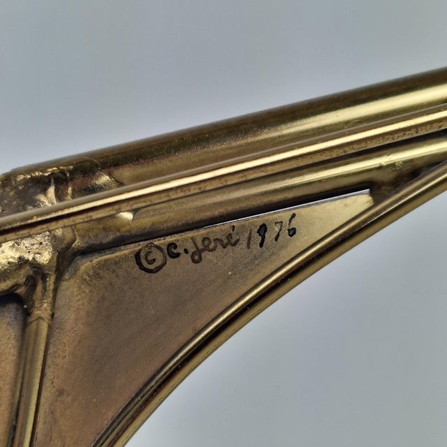 Curtis Jeré, Brass Wire Sailboat Sculpture, 1976, Brass For Sale - Image 14 of 15