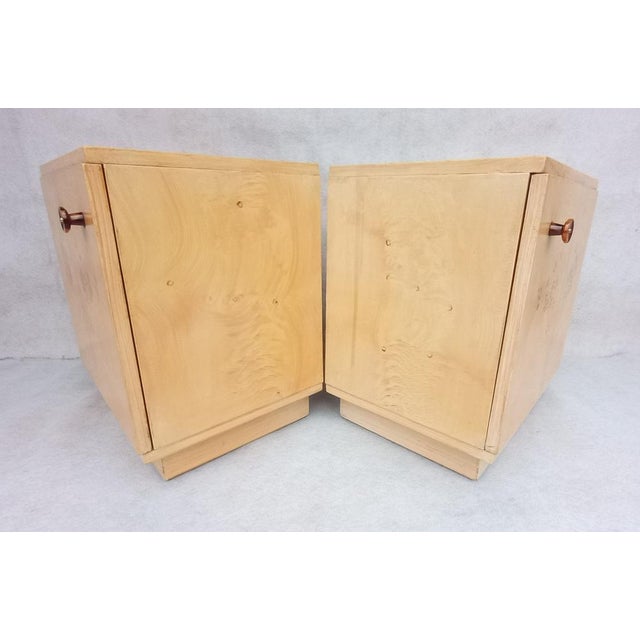 Wood Bedside Tables by Jindrich Halabala for Up Závody, 1960s, Set of 2 For Sale - Image 7 of 16