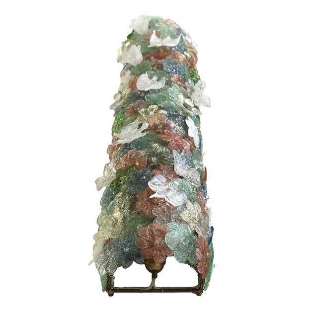Mid-Century Modern Mid-Century Modern Murano Glass Sconces with Floral Motifs from Seguso, 1970s, Set of 2 For Sale - Image 3 of 7