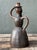 Vintage Glazed Terracotta Figure Candlestick For Sale - Image 12 of 12