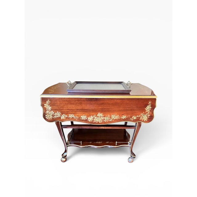 1980s Union National Furniture Company Flip Top Butler's Cart For Sale In Boston - Image 6 of 15