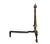 Early 20th Century Antique Brass Andirons - Louis XVI Style Flame Torch - A Pair For Sale - Image 5 of 8