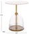 Contemporary Kashi Round Side Table in Clear / White For Sale - Image 3 of 6