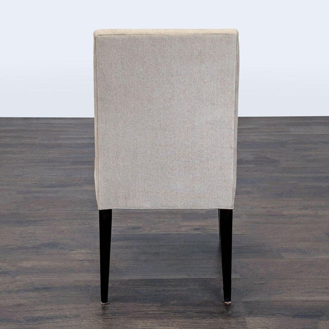 2010s Crate & Barrel Upholstered Dining Chair With Ebony Legs For Sale - Image 5 of 7