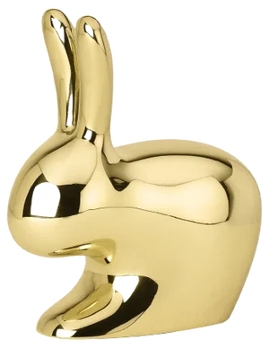 Rabbit Doorstop in Polished Brass by Stefano Giovannoni