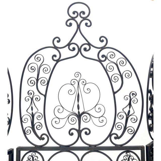 Fine Wrought Iron Scrolls Motif 4 panels Room Divider c1970s MINT For Sale - Image 13 of 15