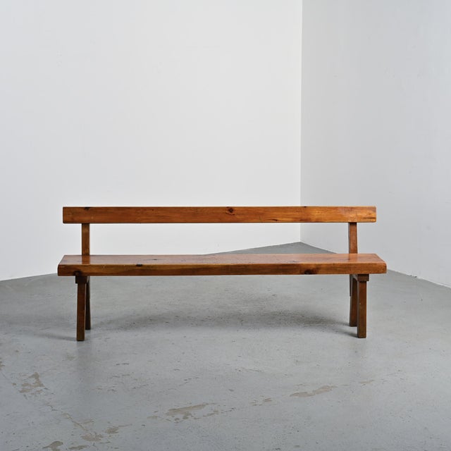 1960s Bench attributed to Christian Durupt for La Plagne, 1960s For Sale - Image 5 of 12