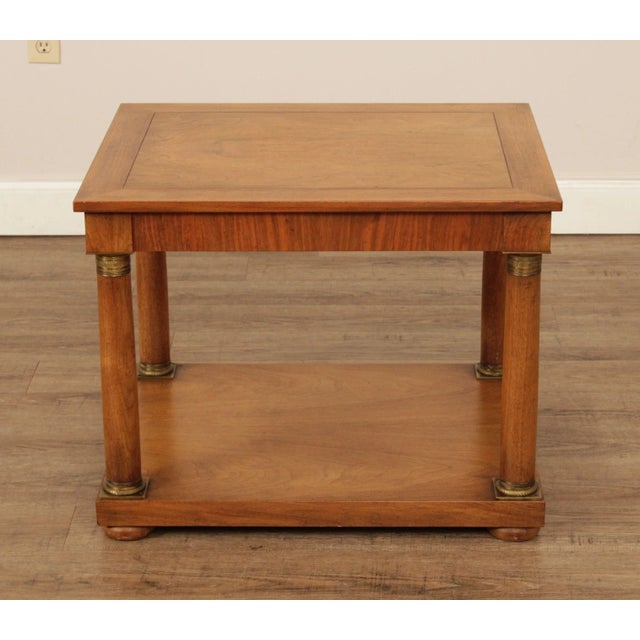 1960s 1960s Empire Style Two-Tier Walnut Side Table For Sale - Image 5 of 13