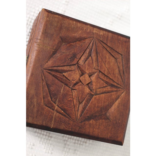 Early 1900s Handcarved Folk Art Box For Sale - Image 6 of 8