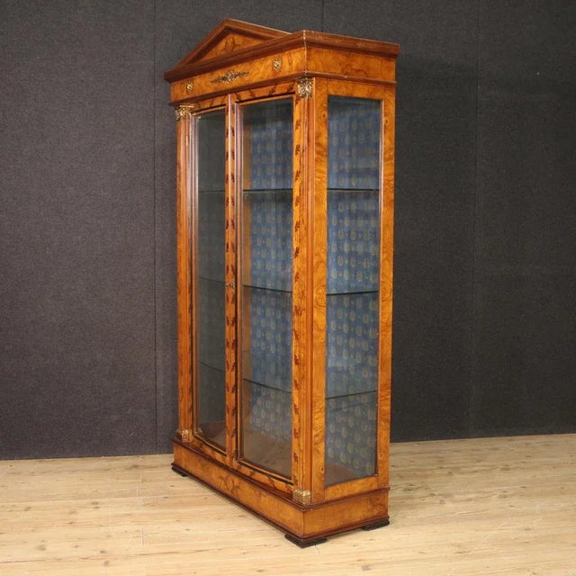 Wood Vintage Neoclassical Showcase, 1980s For Sale - Image 7 of 13