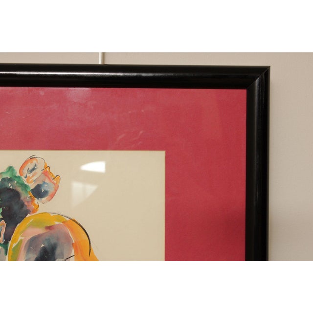 Orange Michael Smiroldo Watercolor Painting, Jazz Band For Sale - Image 8 of 12