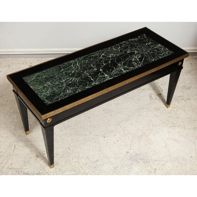 Jansen Marble-Top Coffee Table in the Directoire Manner For Sale - Image 10 of 12