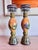 1990s Tracy Porter Hand Painted Stonehouse Farm Goods Candle Sticks For Sale - Image 5 of 12