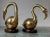 Brass Flamingo Mod Vintage Pair on Wooden Base For Sale - Image 4 of 10