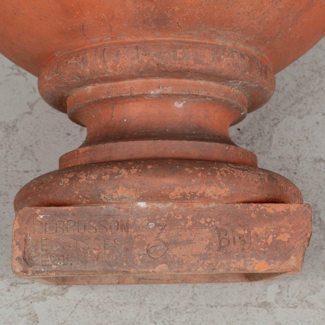 19th Century French Terracotta Garden Urn by Perrusson For Sale - Image 10 of 11