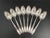 A nice set of eight silverplate teaspoons in the Grosvenor pattern by Oneida Community. Designed by Grosvenor N. Allen,...