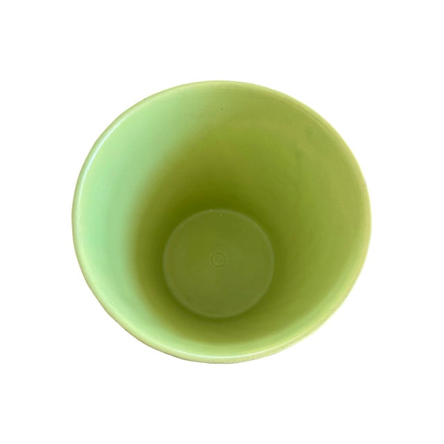 Bauer Vintage Bauer Swirl Planter, Lime Green Mid Century Modern Ceramic Los Angeles For Sale - Image 4 of 8