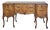 Burl Wood / Veneer Sideboard Buffet, Louis XV Style, 1930's Sideboard Cabinet For Sale