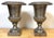 Pair of English Regency Silvered Cast Iron Egg-and-Dart Urns, Early 19th Century For Sale - Image 9 of 12