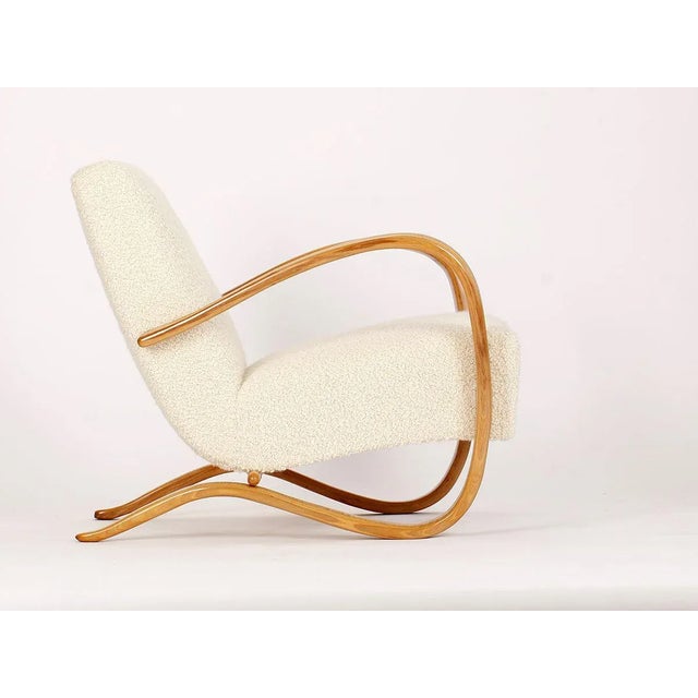 Wood Art Deco Model H 269 Lounge Chair by Jindřich Halabala for UP Závody, 1930s For Sale - Image 7 of 12