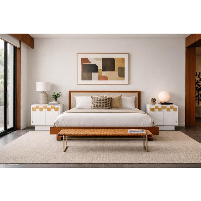 This gorgeous pair of vintage Brutalist nightstands by Lane Furniture is part of the highly sought-after Staccato...