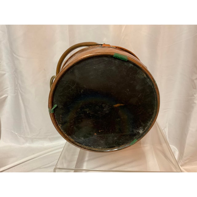 Antique Victorian Copper & Brass Helmet Coal Scuttle For Sale - Image 9 of 11