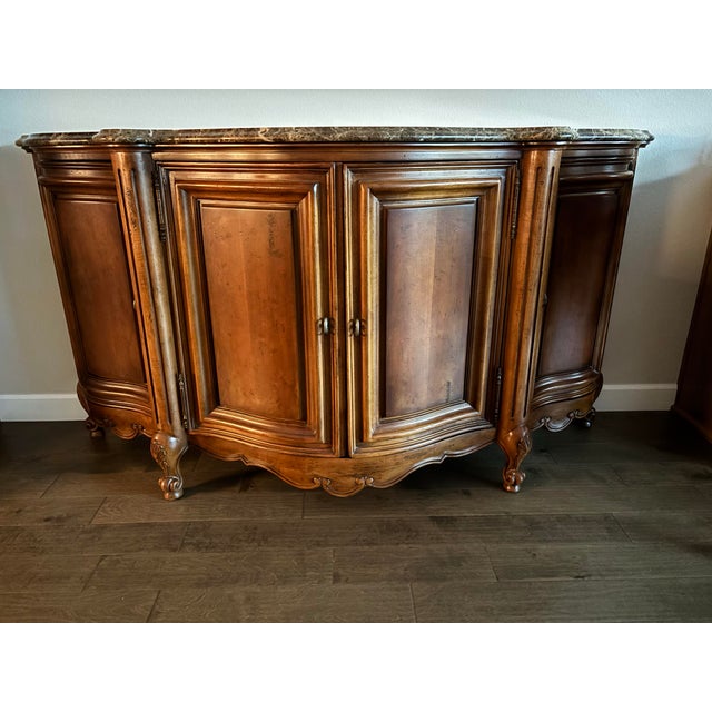 Century Furniture Century Furniture Coeur De France Credenza With Marble Top For Sale - Image 4 of 9