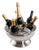 Italian Pewter Wine Cooler for 6 Bottles For Sale