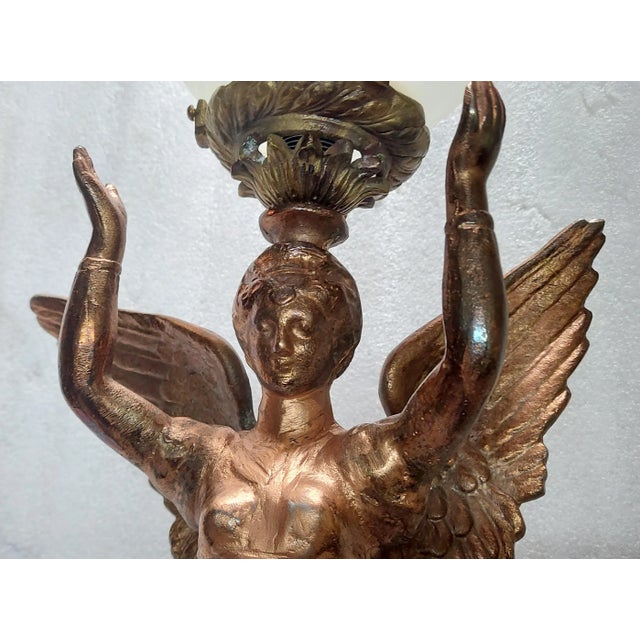 Vintage Art Nouveau Deco Mermaid Wall Sconces Fixture Lamp For Sale - Image 4 of 7