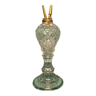Patrick Slane South Boston Inverted Diamond Fluid Lamp C. 1850 American Glass Co For Sale