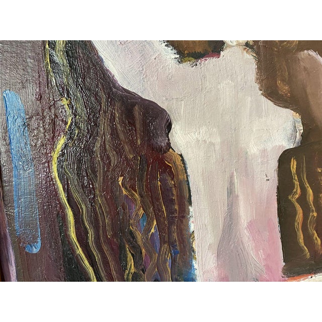 1980s 1980s Oil Painting Portrait of a Girl Valentin Dmytrovych Khrushch For Sale - Image 5 of 9