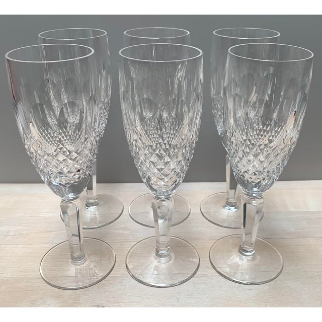 Waterford Champagne Glasses Set of 6. From the collection of Mr. & Mrs. Bob Hope, Toluca Lake, California.