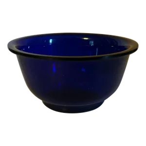 Antique 19th Century Chinese Export Cobalt Blue Peking Glass Footed Bowl