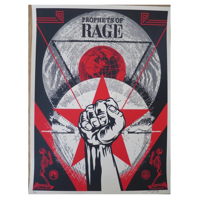 Shepard Fairey (Obey), Prophets of Rage New Day Rising, 2017, Screenprint For Sale