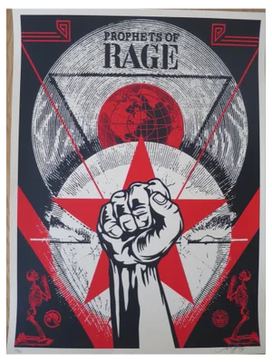 Shepard Fairey (Obey), Prophets of Rage New Day Rising, 2017, Screenprint