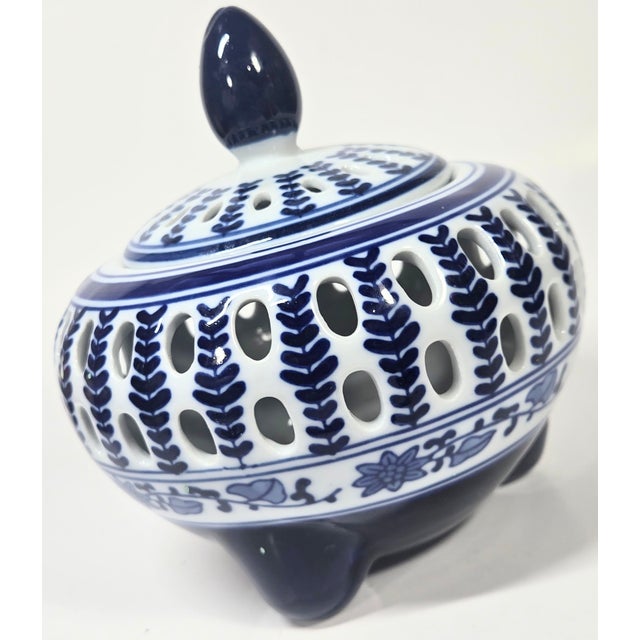 Vintage Blue Delft Candle Holder For Sale - Image 6 of 12