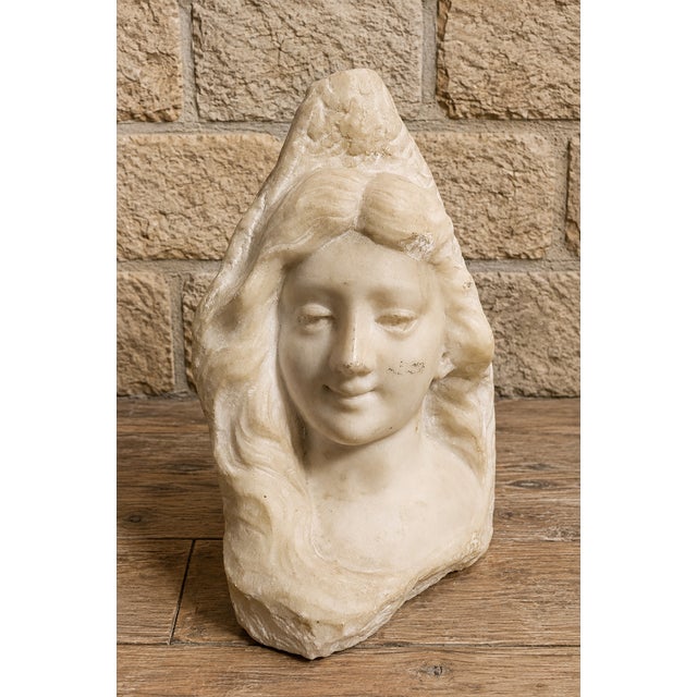 Marble Female Bust Sculpture from Lebrun, 1800s For Sale - Image 6 of 7